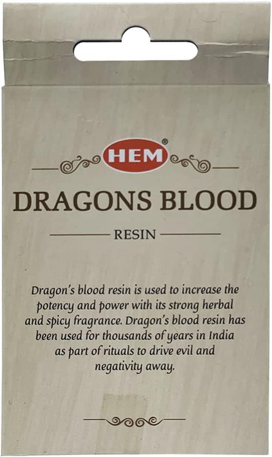 Hem Dragon's Blood Incense Resin Natural Tree Sap Gum for Spiritual Rituals and Smudging - 30g Pack