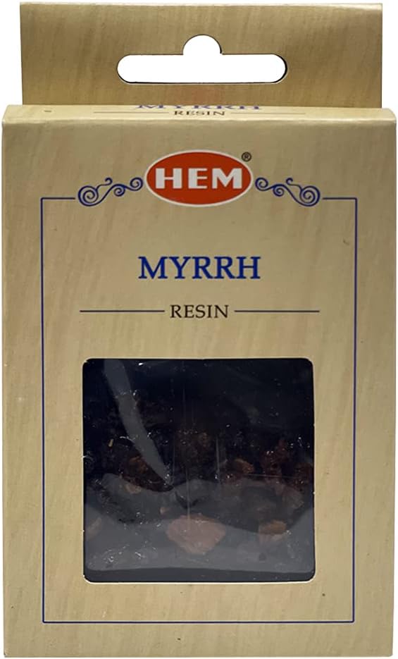Hem Myrrh Incense Resin Natural Tree Sap Gum for Spiritual Rituals and Smudging - 30g Pack