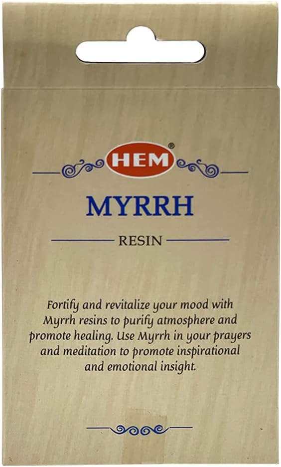 Hem Myrrh Incense Resin Natural Tree Sap Gum for Spiritual Rituals and Smudging - 30g Pack