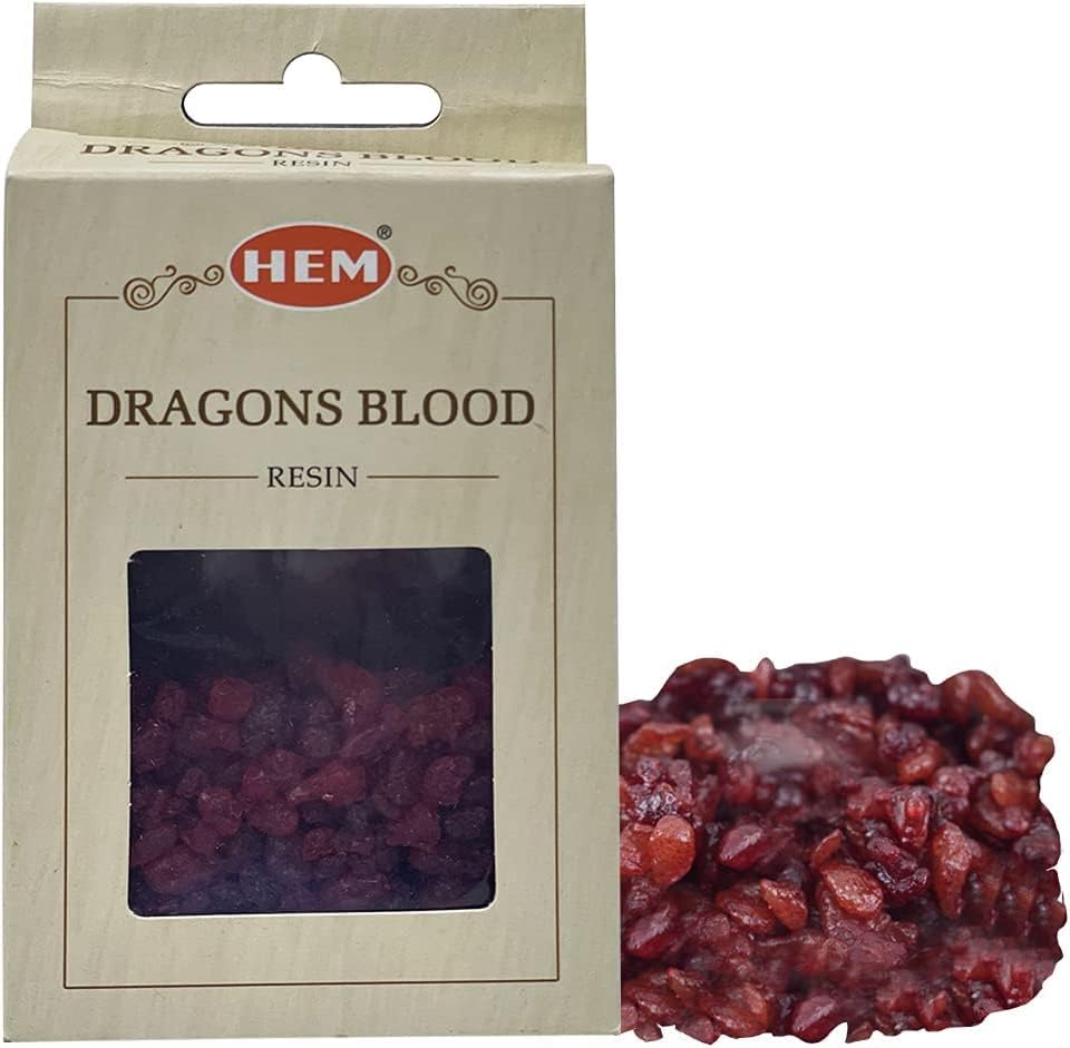 Hem Dragon's Blood Incense Resin Natural Tree Sap Gum for Spiritual Rituals and Smudging - 30g Pack