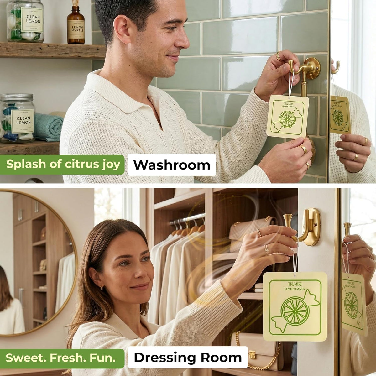 Lemon Candy - Room Deodorizer Gel Odor Eliminator For Home - Pack Of 3 - Bathroom Air Freshener Odor Absorber - Closet Deodorizer - Non Plug In Strong Scent For Kitchen Trash Basement Shoe Rack