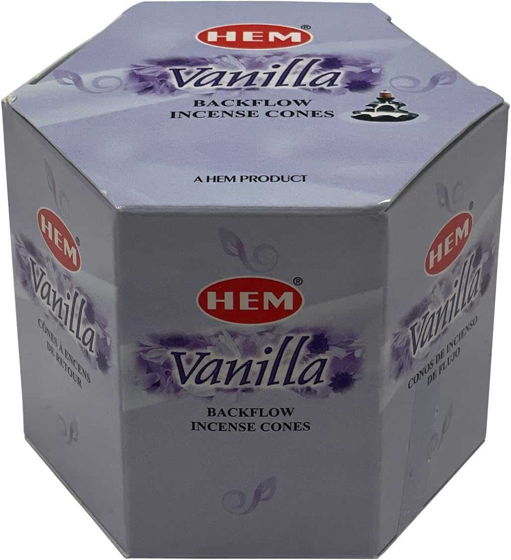Hem Vanilla Backflow Incense Cones - 40 cones Pack
