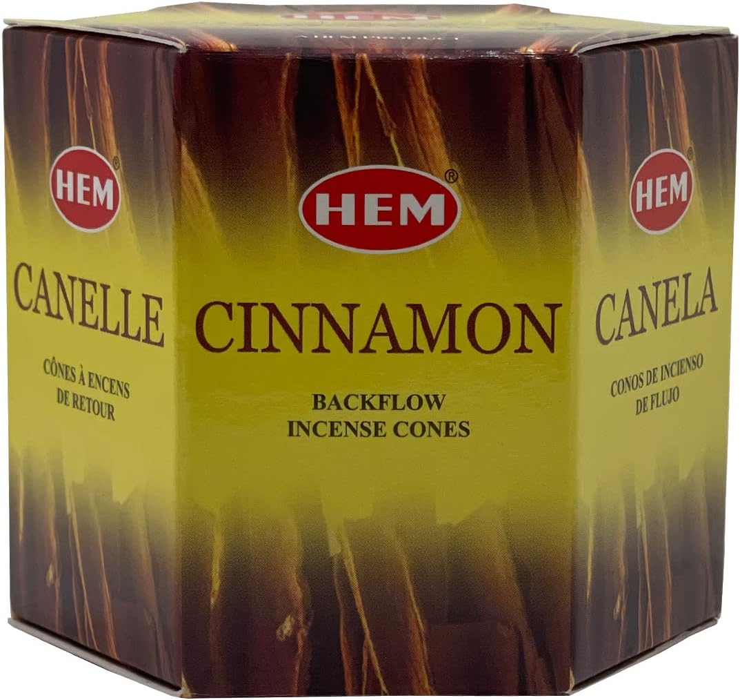 Hem Cinnamon Backflow Incense Cones - 40 Waterfall Cones Pack
