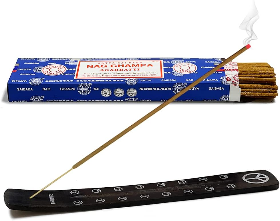 Satya Nag Champa Incense Sticks - 1 Pack of 100g Nagchampa - Total Approx 100 Indian Agarbatti Spiritual Sticks