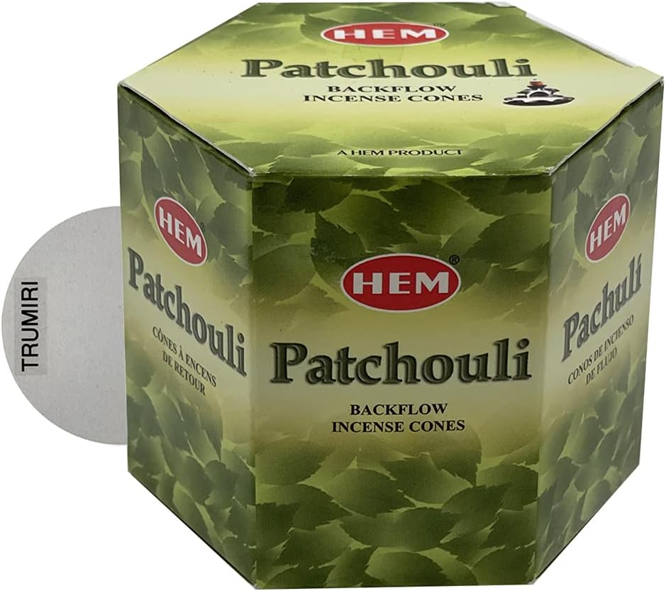 Hem Patchouli Backflow Incense Cones - 40 Waterfall Cones Pack