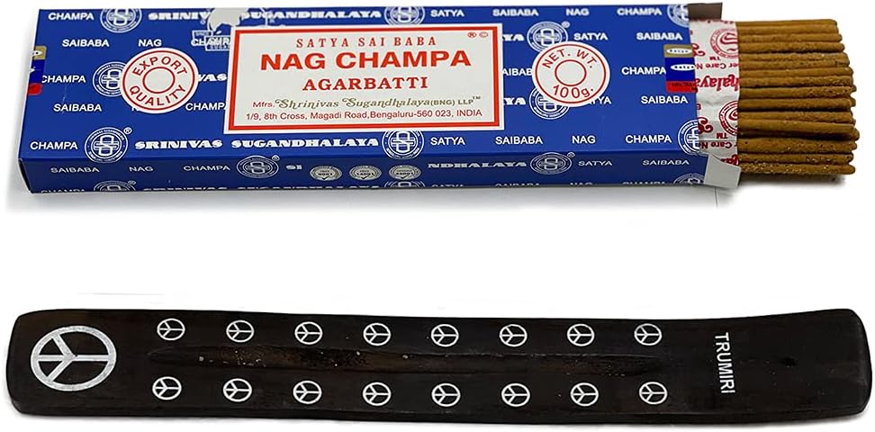 Satya Nag Champa Incense Sticks - 1 Pack of 100g Nagchampa - Total Approx 100 Indian Agarbatti Spiritual Sticks