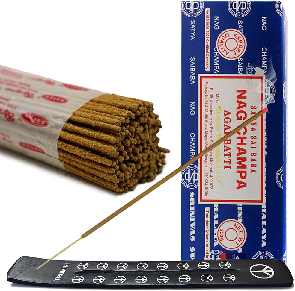 Satya Nag Champa Incense Sticks - 1 Pack of 250g Nagchampa - Total Approx 250 Indian Agarbatti Spiritual Sticks