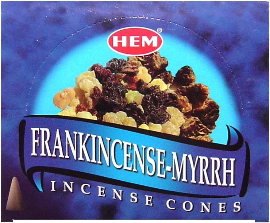 Hem Frankincense & Myrrh Incense Cones - 120 cones Pack