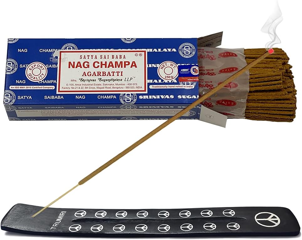 Satya Nag Champa Incense Sticks - 1 Pack of 250g Nagchampa - Total Approx 250 Indian Agarbatti Spiritual Sticks