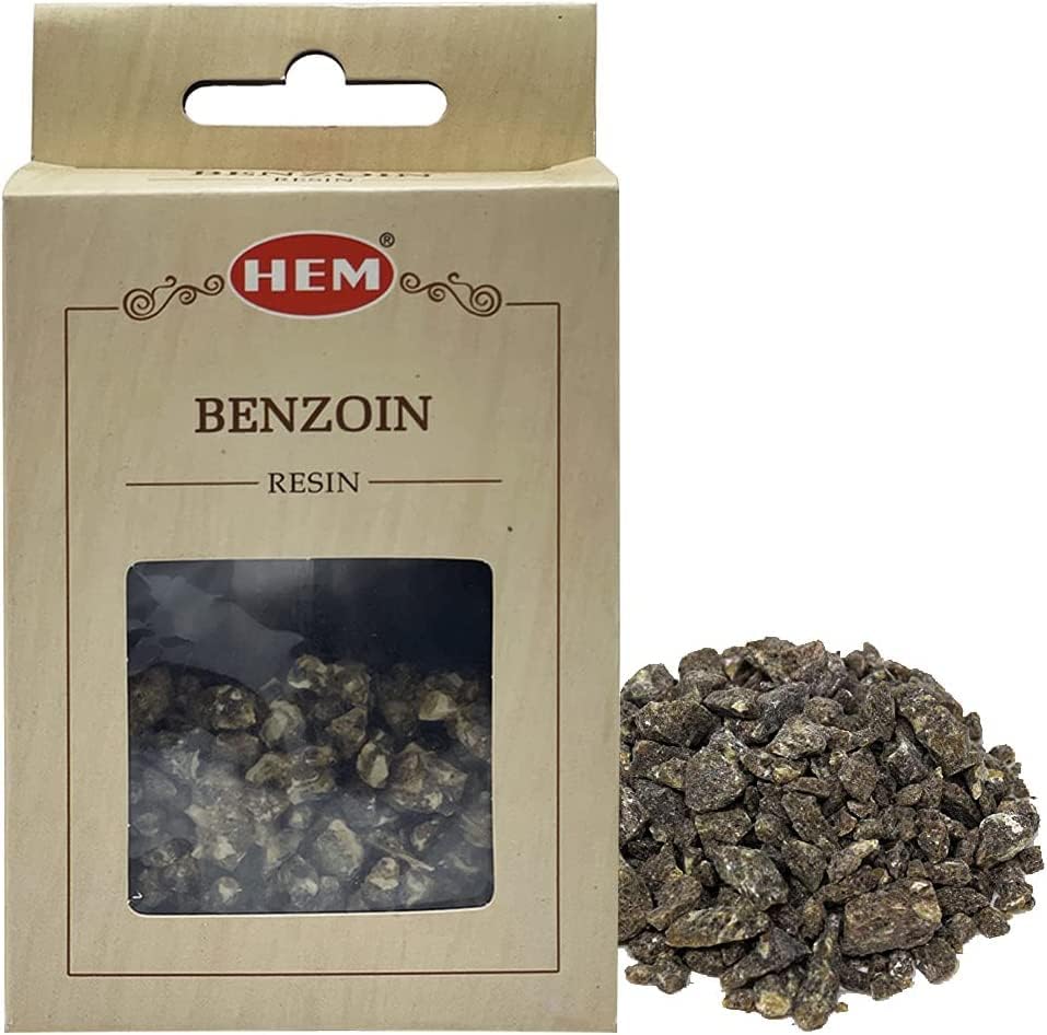 Hem Benzoin Incense Resin Natural Tree Sap Gum for Spiritual Rituals and Smudging - 30g Pack