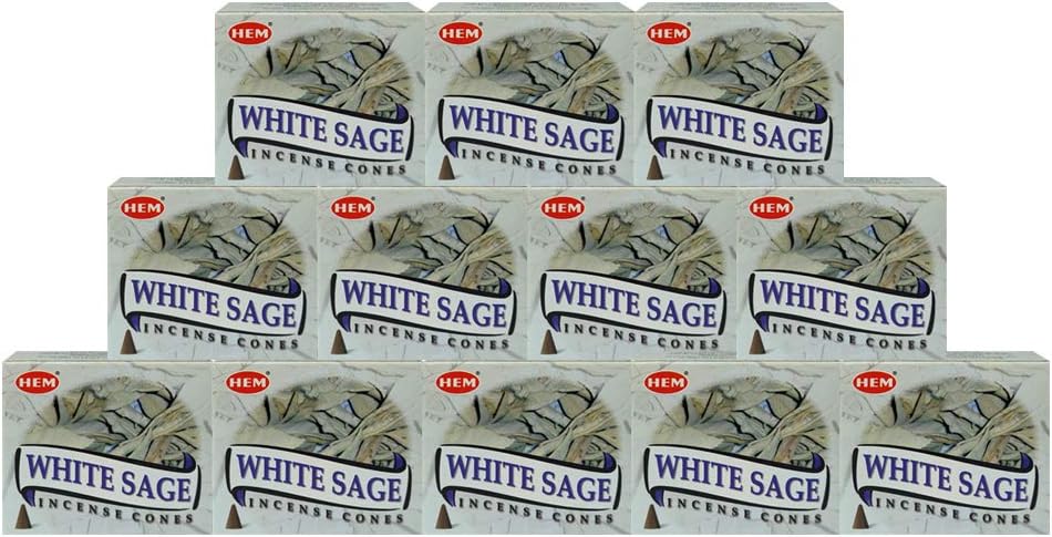 Hem White Sage Incense Cones - 120 cones Pack
