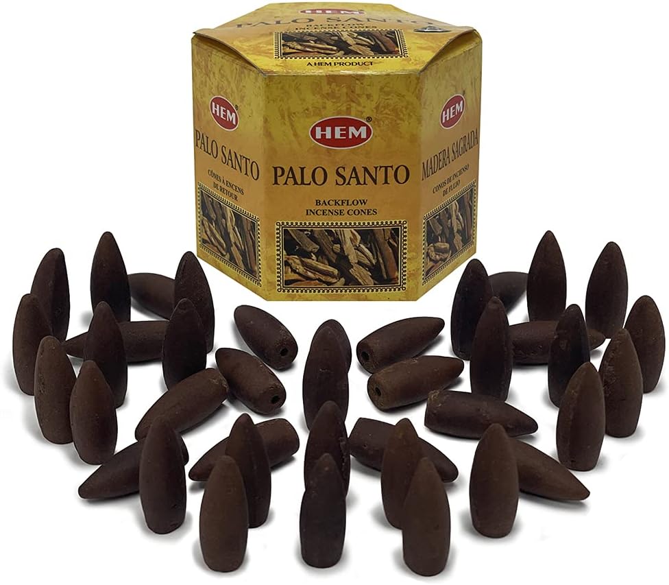 Hem Palo Santo Backflow Incense Cones - 40 Waterfall Cones Pack