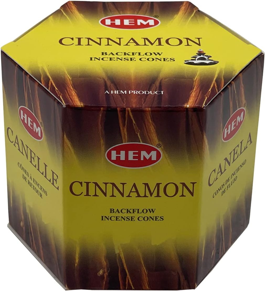 Hem Cinnamon Backflow Incense Cones - 40 Waterfall Cones Pack