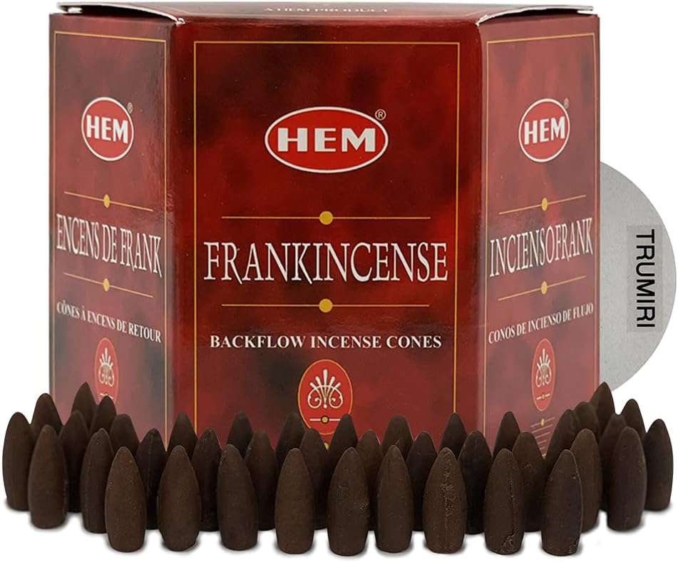 Hem Frankincense Backflow Incense Cones - 40 Waterfall Cones Pack