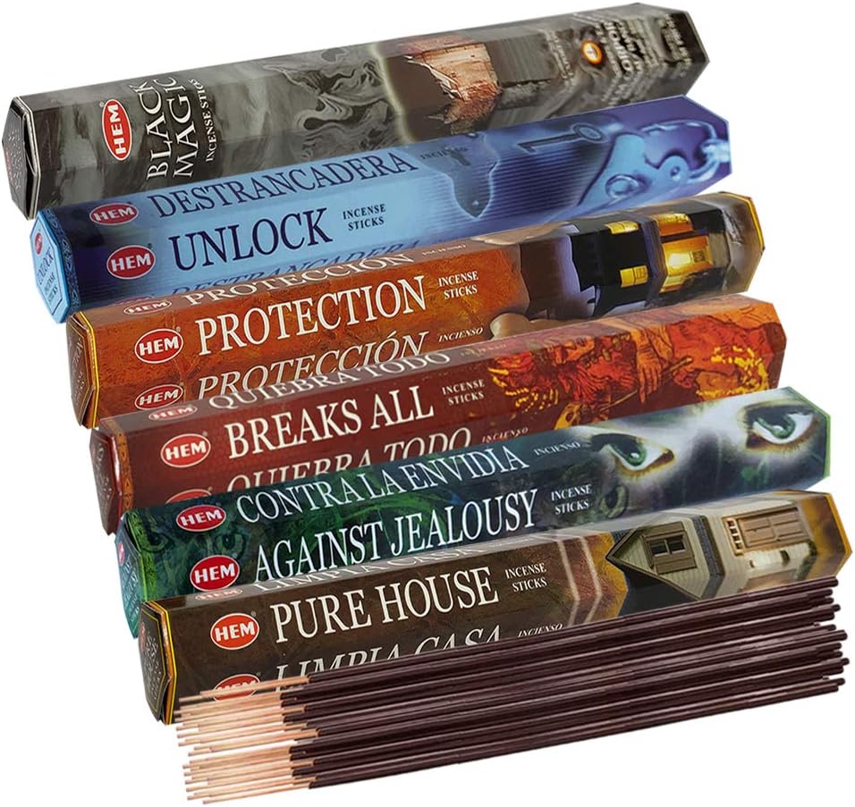 Hem 6 Witchcraft Themed Incense Sticks Variety Pack - 20 sticks/scent - Total Approx 120 Joss Sticks Incienso Sahumerio