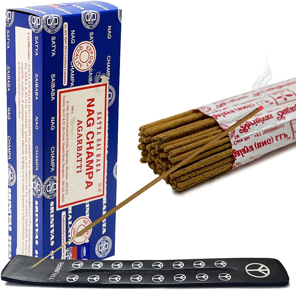 Satya Nag Champa Incense Sticks - 1 Pack of 250g Nagchampa - Total Approx 250 Indian Agarbatti Spiritual Sticks