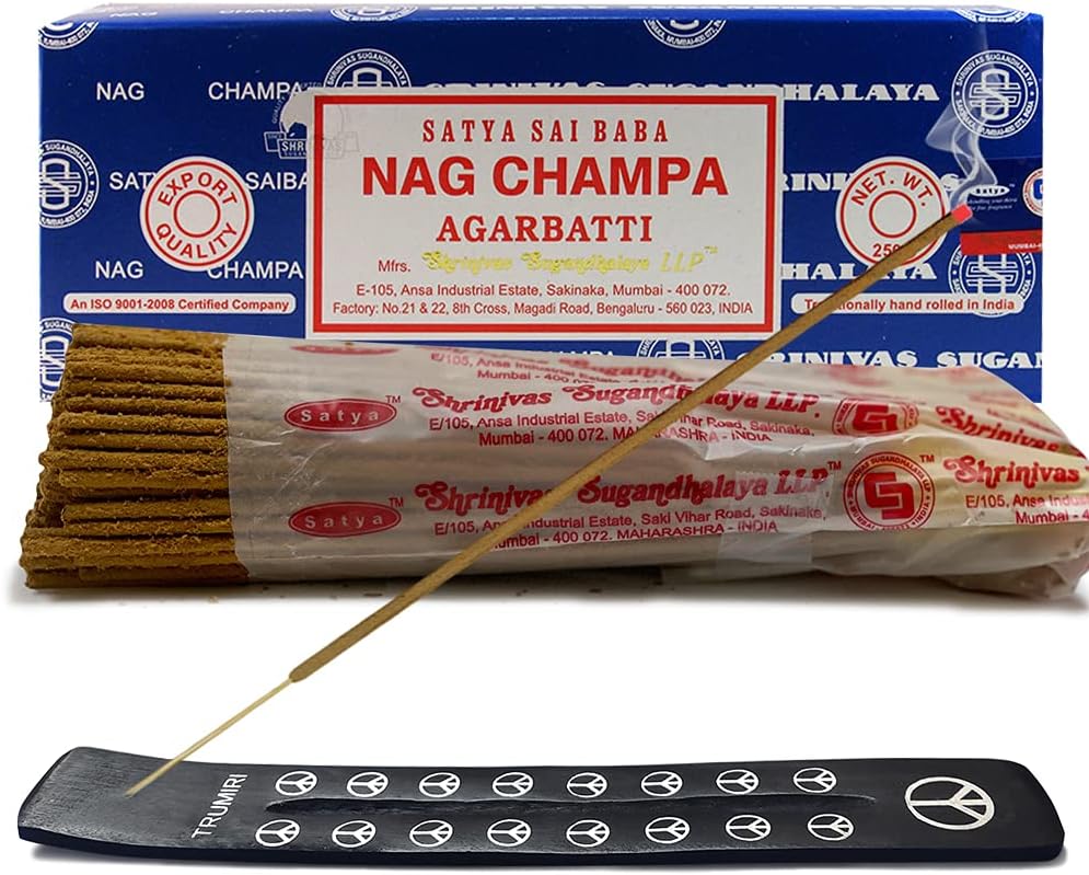 Satya Nag Champa Incense Sticks - 1 Pack of 250g Nagchampa - Total Approx 250 Indian Agarbatti Spiritual Sticks