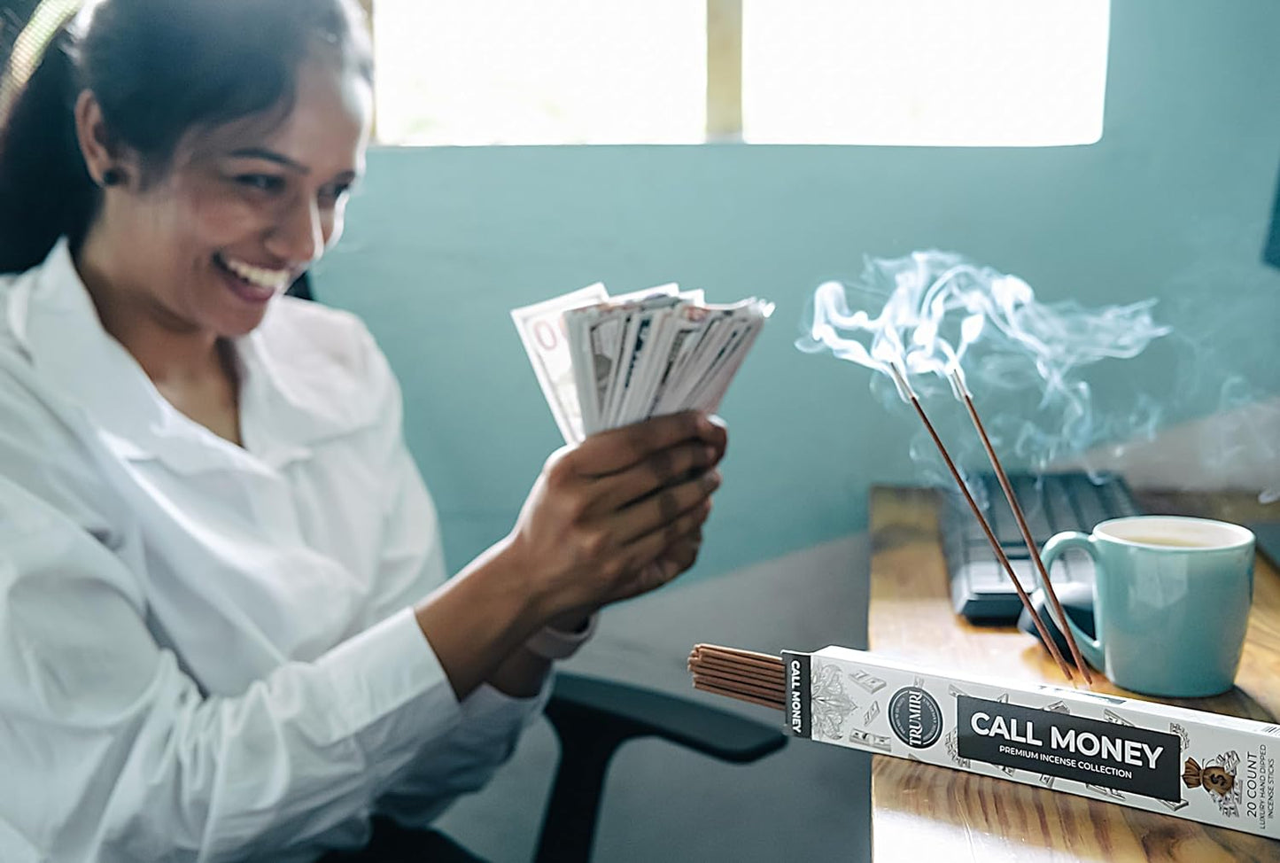 Money Incense Sticks Variety Pack with Incense Holder - 6 Scents - 20 Sticks/Scent - Total 120 Sticks - Incienso Sahumerio Agarbatti Joss Sticks