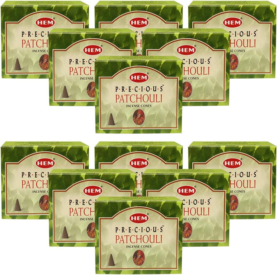 Hem Precious Patchouli Incense Cones - 120 Dhoop Cones Pack
