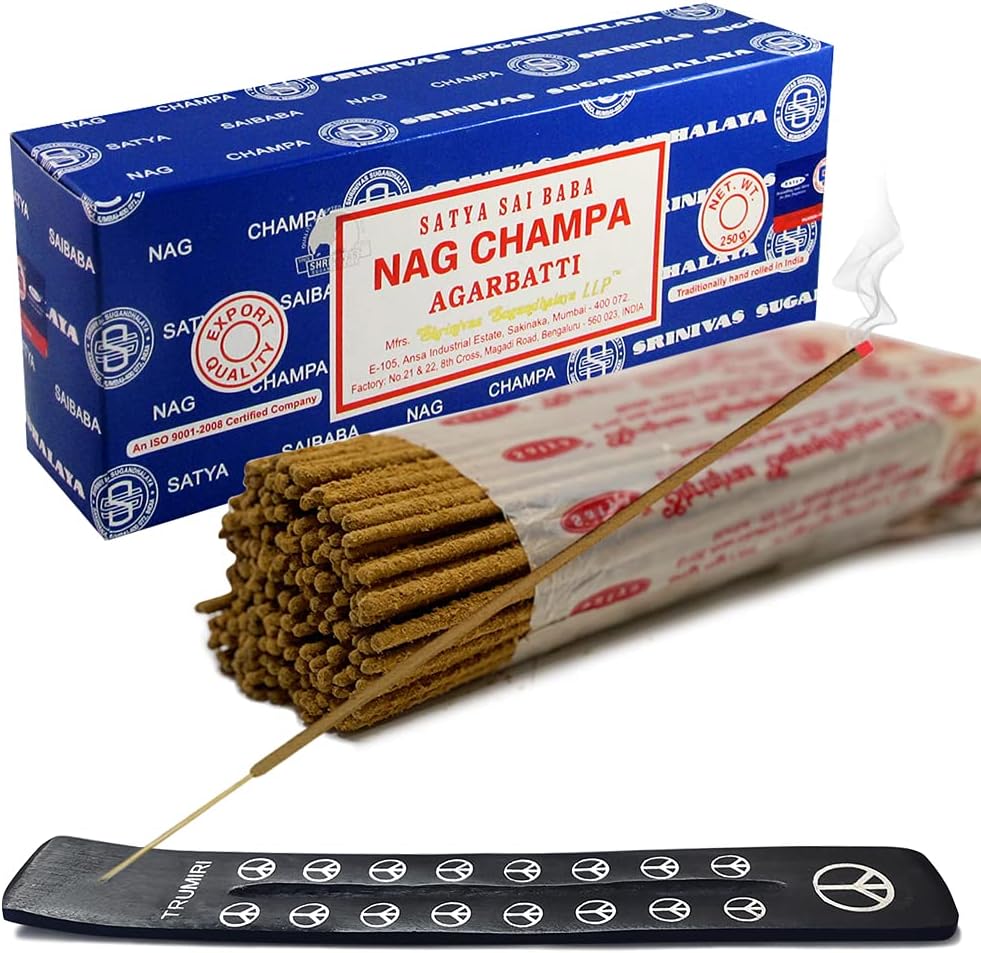 Satya Nag Champa Incense Sticks - 1 Pack of 250g Nagchampa - Total Approx 250 Indian Agarbatti Spiritual Sticks