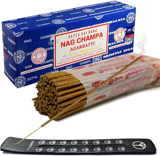 Satya Nag Champa Incense Sticks - 1 Pack of 250g Nagchampa - Total Approx 250 Indian Agarbatti Spiritual Sticks