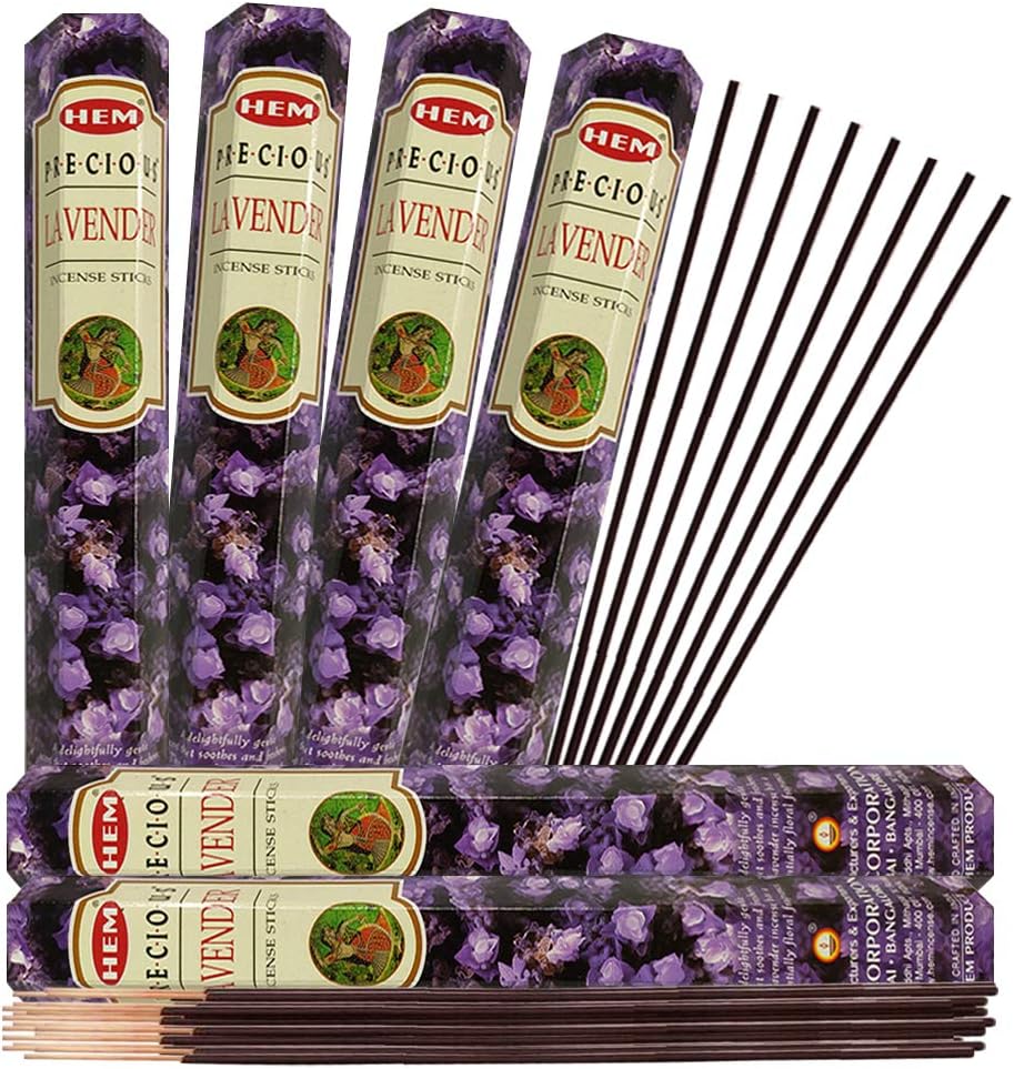 Hem Precious Lavender Incense Sticks - 120 Sticks Pack - Incienso Agarbatti Sahumerio