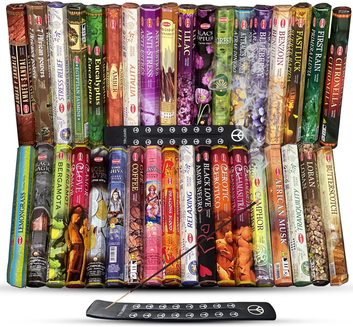 Hem 12 Randomly Selected Scents Incense Sticks Variety Pack - 20 sticks/scent - Total Approx 240 Joss Sticks Incienso Sahumerio