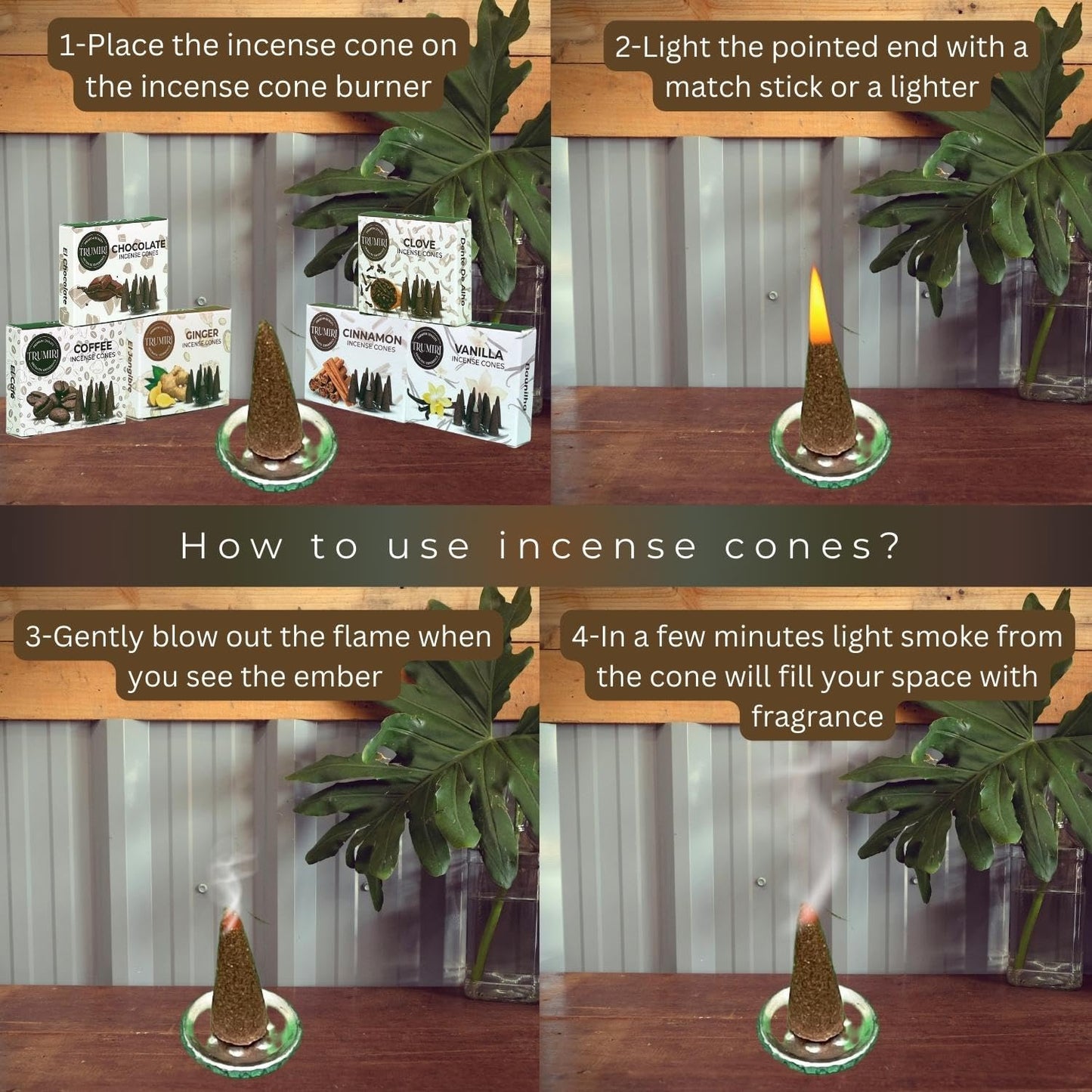 Gourmet Scents Incense Cones Variety Pack of 6 Scents with 10 Cones per Scent - Total 60 Cones