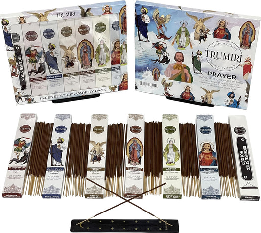 Prayer Incense Sticks Variety Pack with Incense Holder