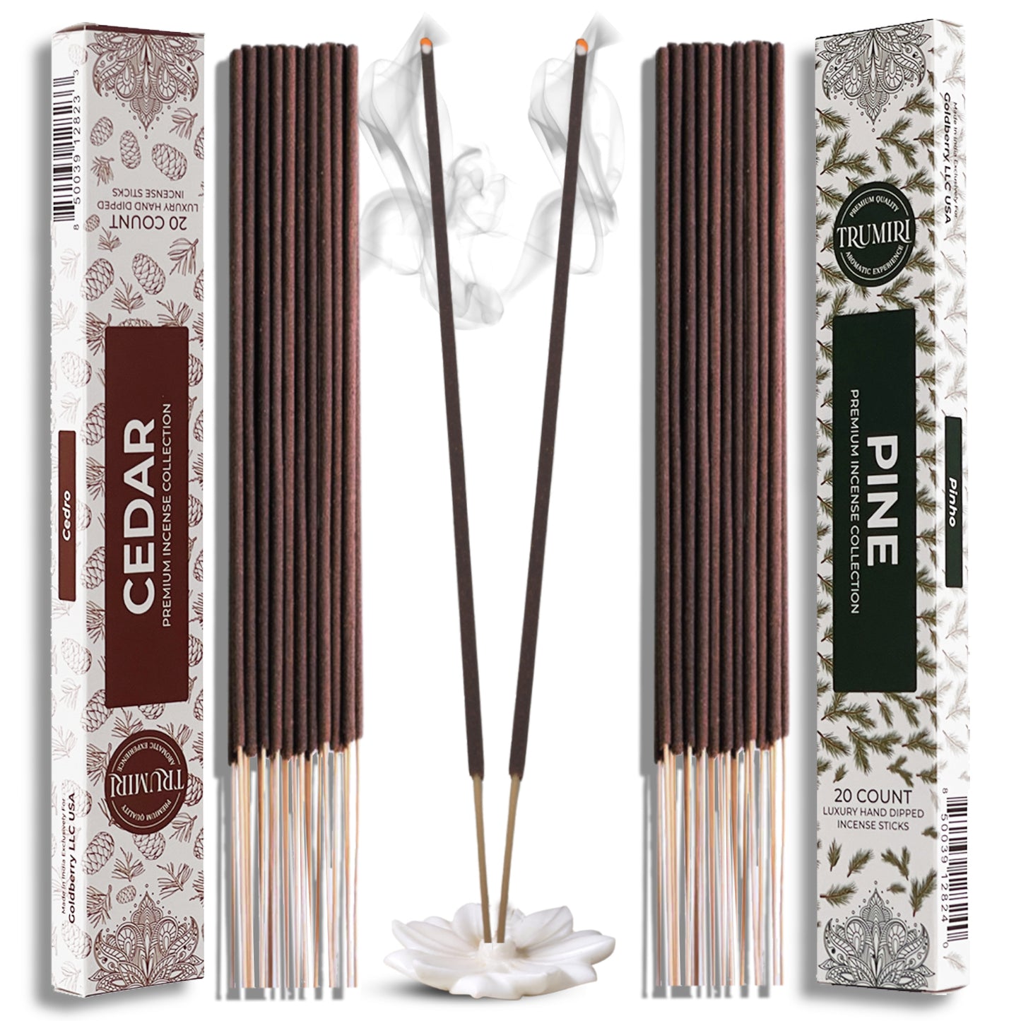 Trumiri Incense Sticks Combo Packs - 20 Sticks per Scent - Total 40 Incense Sticks