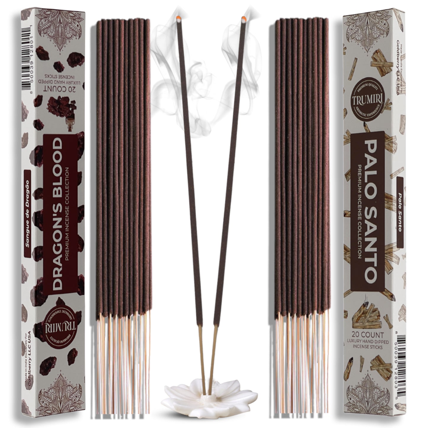 Trumiri Incense Sticks Combo Packs - 20 Sticks per Scent - Total 40 Incense Sticks