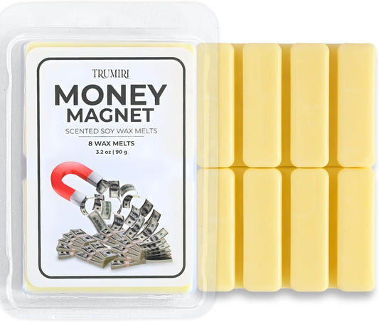 TRUMIRI Money Magnet Scented Wax Melts - Made with Non Toxic Soy Wax and Essential Oils - Long Lasting Strong Scent Pet Safe Candle Wax Cubes Tarts for Warmers - to Attract Money and Wealth