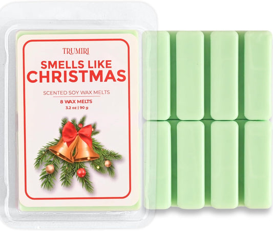TRUMIRI Smells Like Christmas Scented Wax Melts - Made with Non Toxic Soy Wax and Essential Oils - Long Lasting Strong Scent Pet Safe Candle Wax Cubes Tarts for Warmers - Fall Christmas