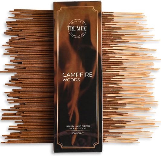 Campfire Woods Incense Sticks - Pack of 100 Inscents-Sticks - Inciensos Aromaticos para La Casa - Made with Natural Ingredients - Scented Insence Non Toxic Insense Incents