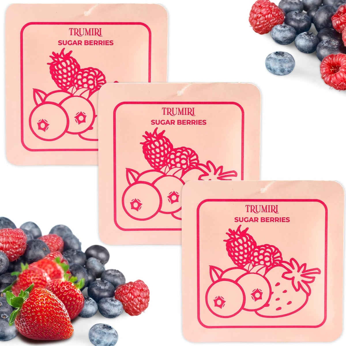 Sugar Berries - Room Deodorizer Gel Odor Eliminator For Home - Pack Of 3 - Bathroom Air Freshener Odor Absorber - Closet Deodorizer - Non Plug In Strong Scent For Kitchen Trash Basement Shoe Rack