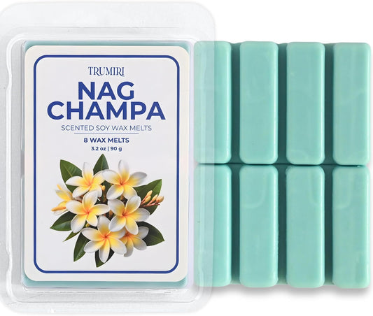TRUMIRI Nag Champa Scented Wax Melts - Made with Non Toxic Soy Wax and Essential Oils - Long Lasting Strong Scent Pet Safe Aromatherapy Candle Wax Cubes Tarts for Warmers
