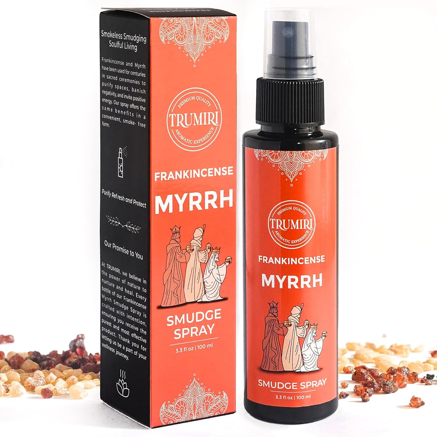 Frankincense And Myrrh Essential Oil Spray For Negative Energy Cleansing Of Home - Non Toxic Natural Room Spray And Body Mist - Essential Oil Car Freshener