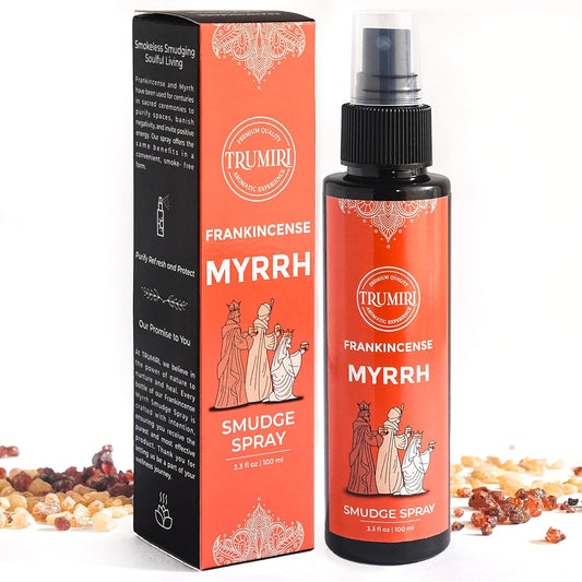 Frankincense And Myrrh Essential Oil Spray For Negative Energy Cleansing Of Home - Non Toxic Natural Room Spray And Body Mist - Essential Oil Car Freshener
