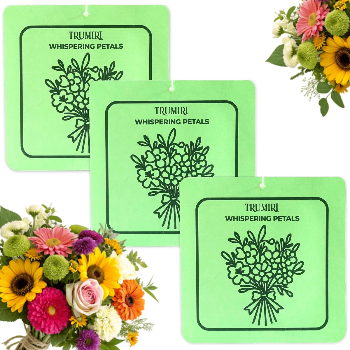 Whispering Petals - Room Deodorizer Gel Odor Eliminator For Home - Pack Of 3 - Bathroom Air Freshener Odor Absorber Closet Deodorizer - Non Plug In Strong Scent For Kitchen Trash Basement Shoe Rack