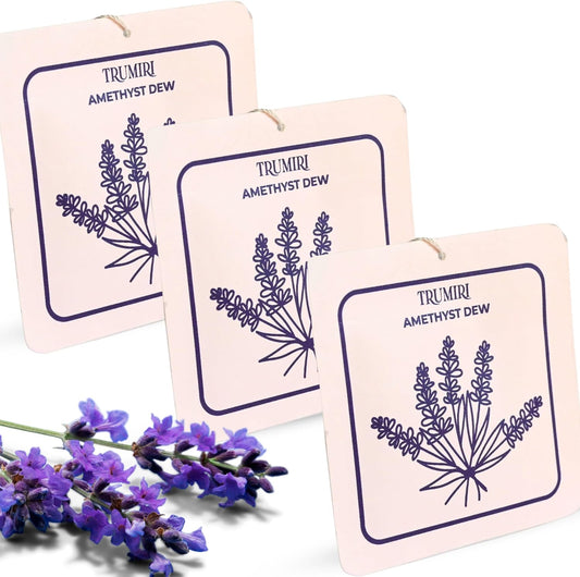 Amethyst Dew - Scented Sachets for Drawer and Closet Freshener with Long Lasting Scent - Pack of 3 - Home Fragrance Sachet Bag Dresser Refresher Packet - Olores para Closet De Ropa