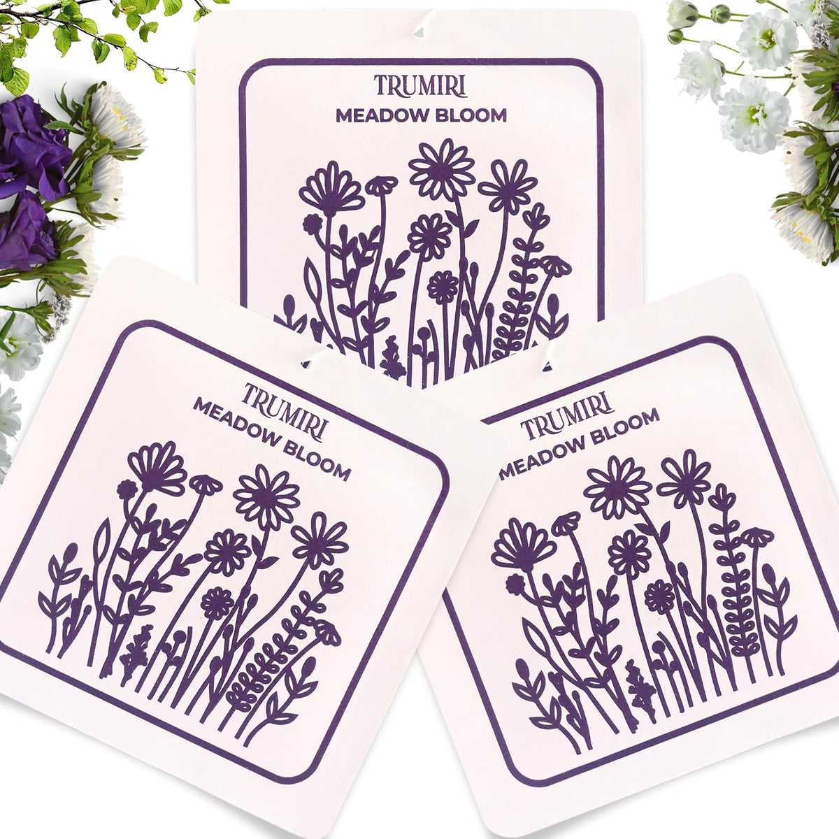 Lavender Scented Drawer & Closet Air Freshener Sachet–Pack of 3–Long-Lasting Hanging Sachet Bag, Scent Diffuser, Odor Eliminator, Wardrobes, Dressers & Bedroom– Home Fragrance Gift Set for Christmas