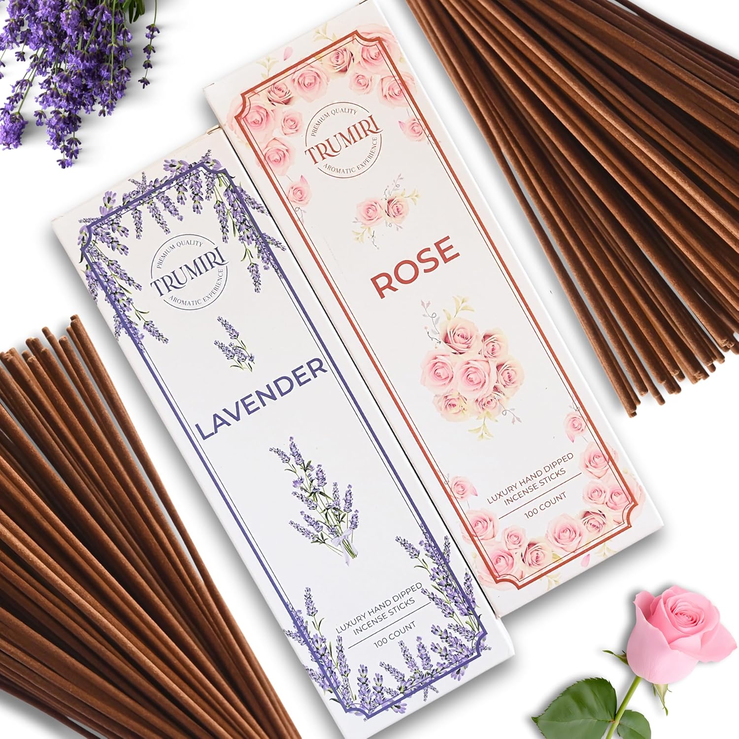 Lavender & Rose - Combo Pack of Incense Sticks - 100 Insence-Sticks of ...