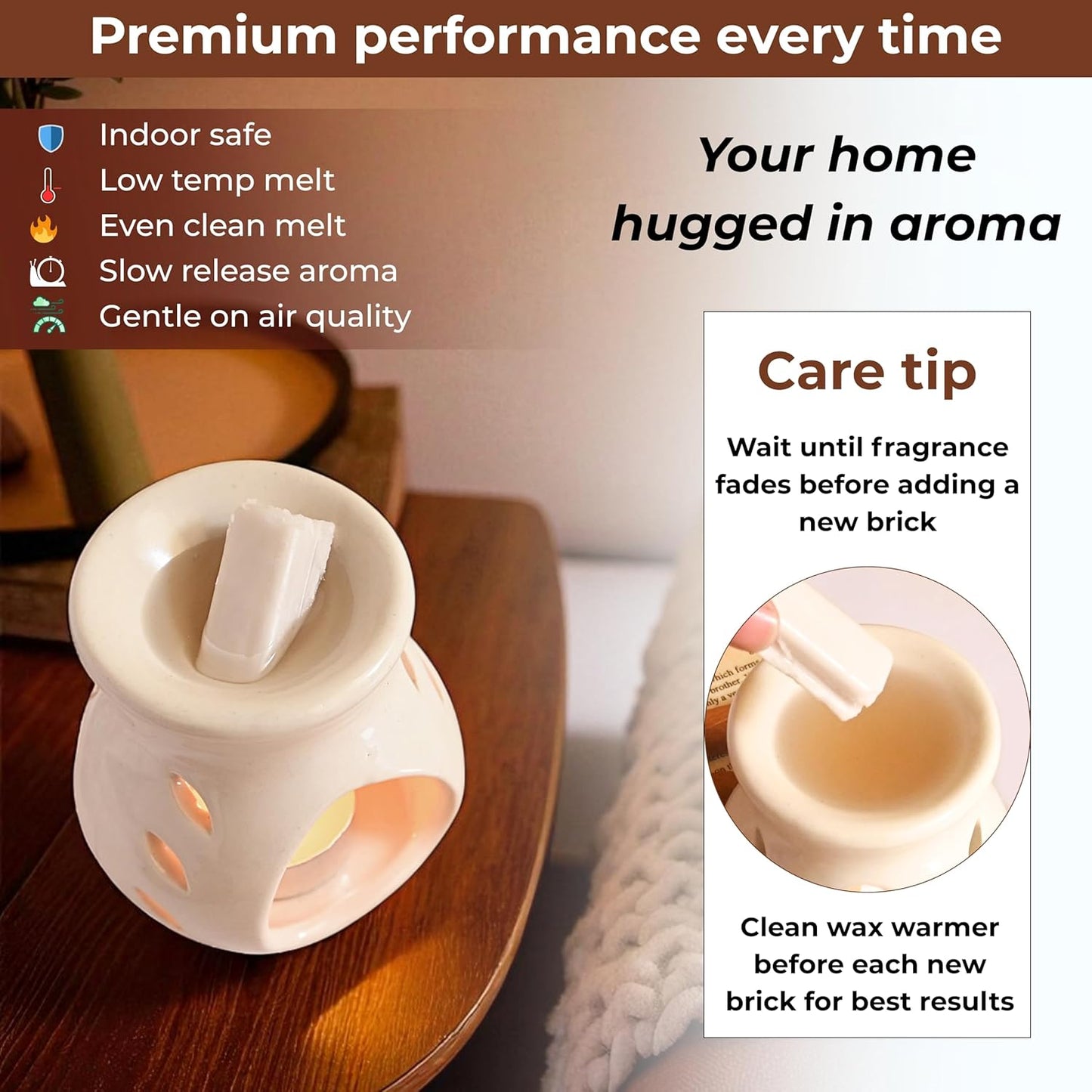TRUMIRI Cinnamon Scented Wax Melts - Made with Non Toxic Soy Wax and Essential Oils - Long Lasting Strong Scent Pet Safe Candle Wax Cubes Tarts for Warmers Pack of 4 - Fall Christmas