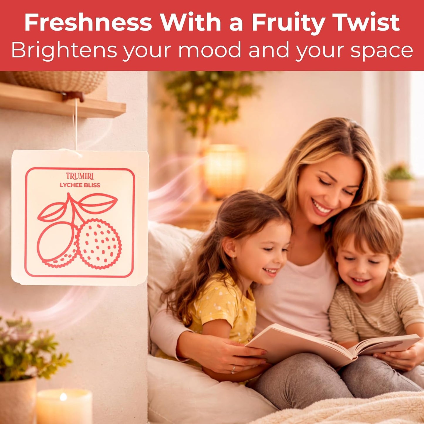 Lychee Bliss - Room Deodorizer Gel Odor Eliminator For Home - Bathroom Air Freshener Odor Absorber - Closet Deodorizer - Long Lasting Non Plug In Strong Scent For Kitchen Trash Basement Shoe Rack