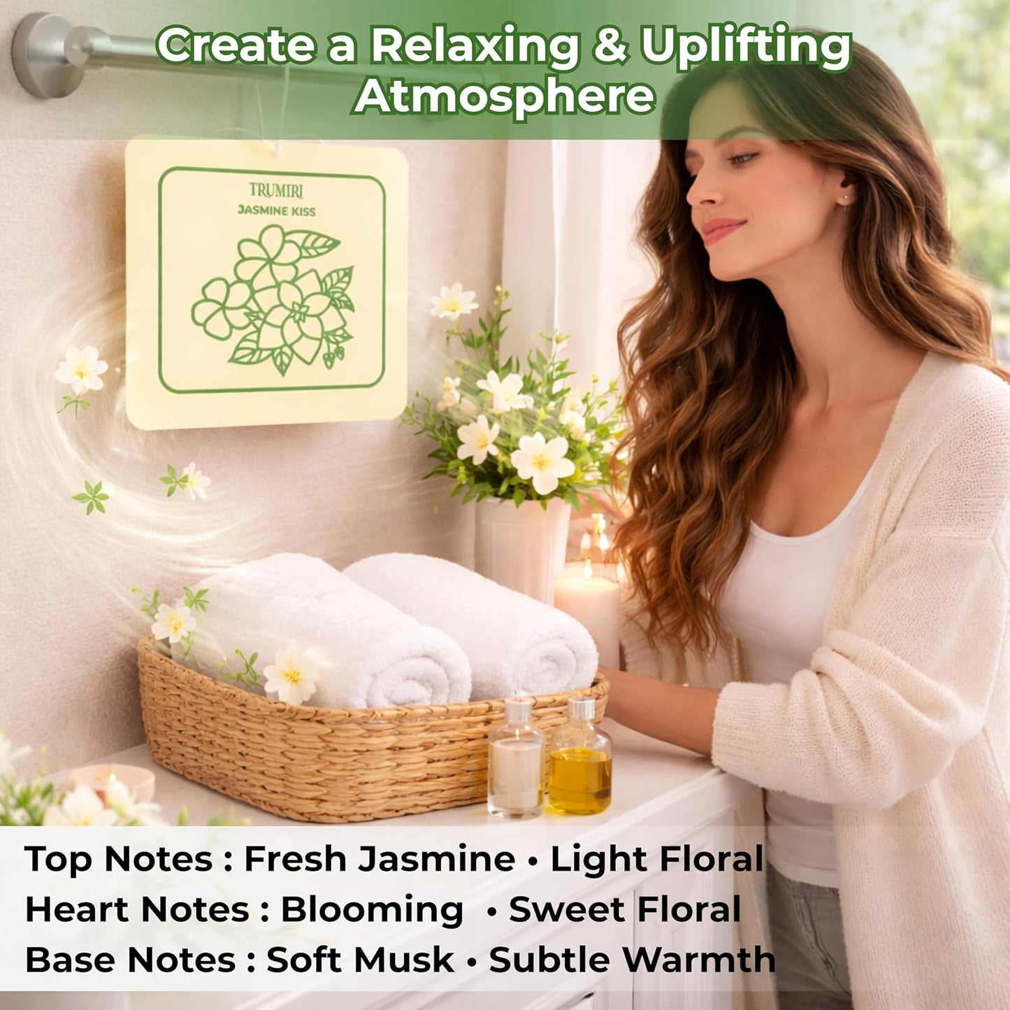 Jasmine Kiss - Room Deodorizer Gel Odor Eliminator For Home - Bathroom Air Freshener Odor Absorber - Closet Deodorizer - Long Lasting Non Plug In Strong Scent For Kitchen Trash Basement Rv Smell