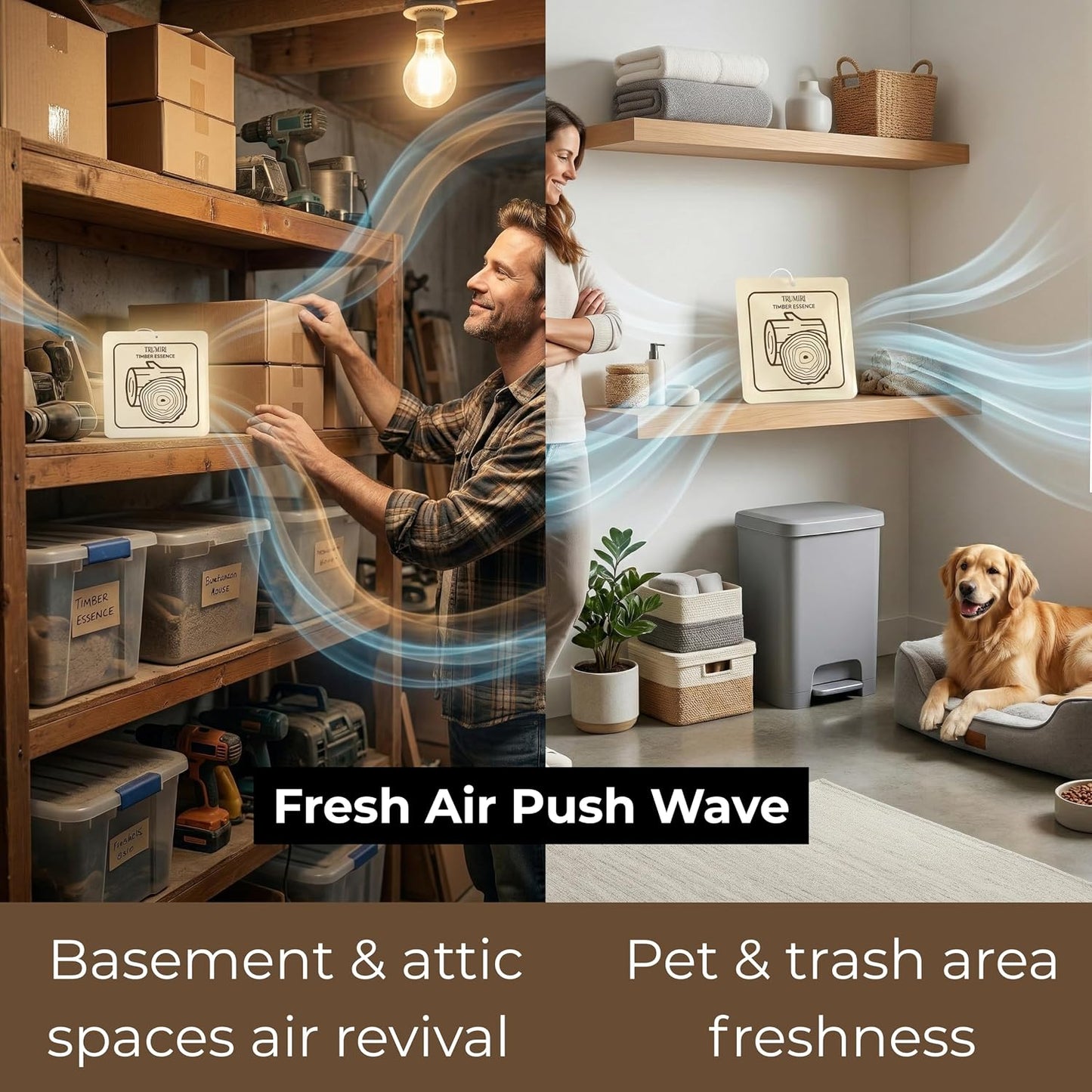 Timber Essence - Room Deodorizer Gel Odor Eliminator For Home - Bathroom Air Freshener Odor Absorber - Closet Deodorizer - Long Lasting Non Plug In Strong...