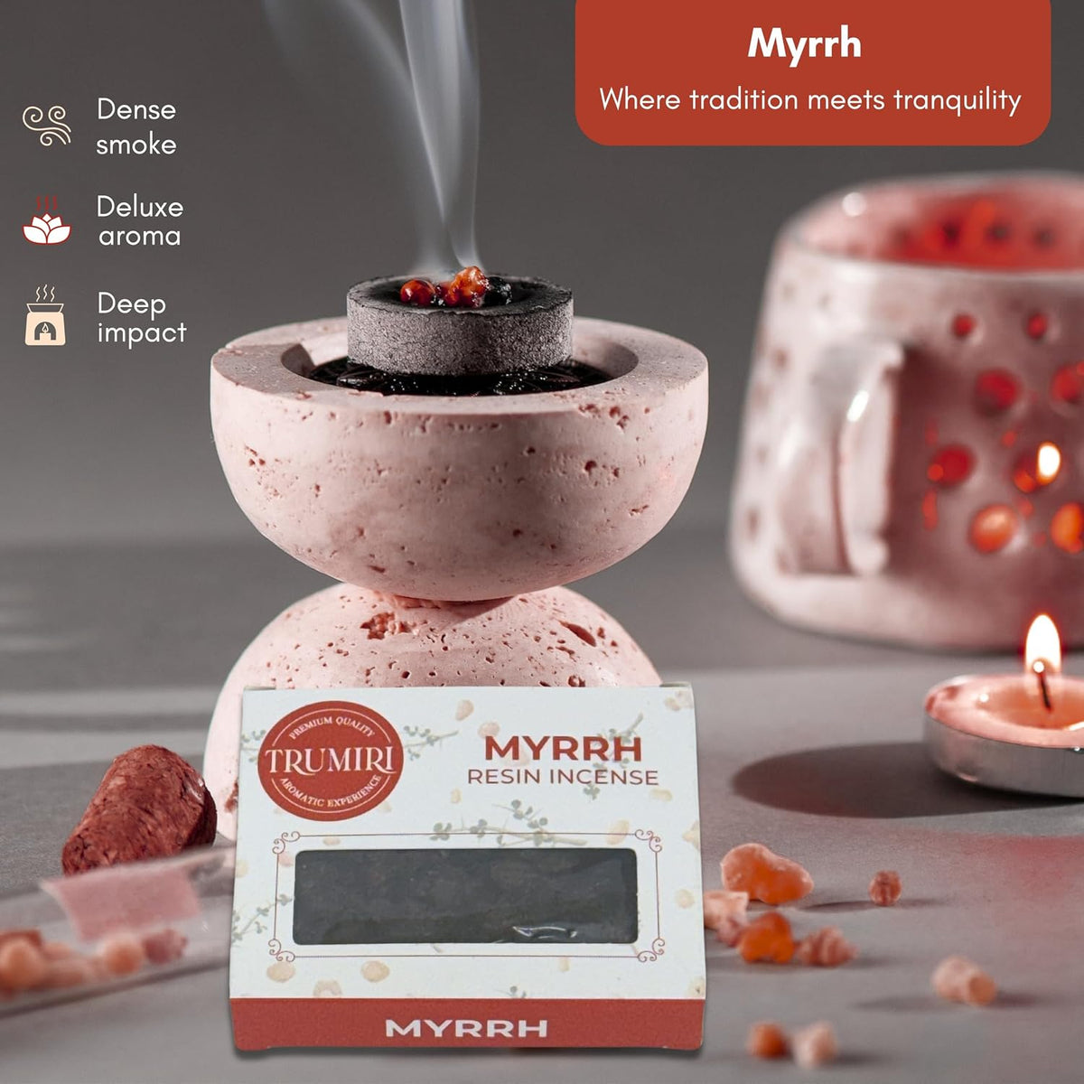 Myrrh Resin Incense - Mirra - Natural Tree Gum Sap - 30g Pack