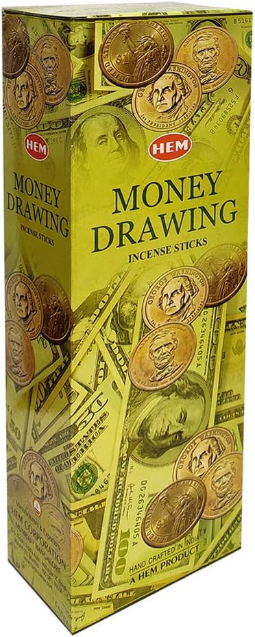Hem Money Drawing Incense Sticks - 120 Sticks Pack - Incienso Agarbatti Sahumerio