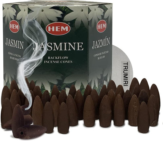 Hem Jasmine Backflow Incense Cones - 40 cones Pack