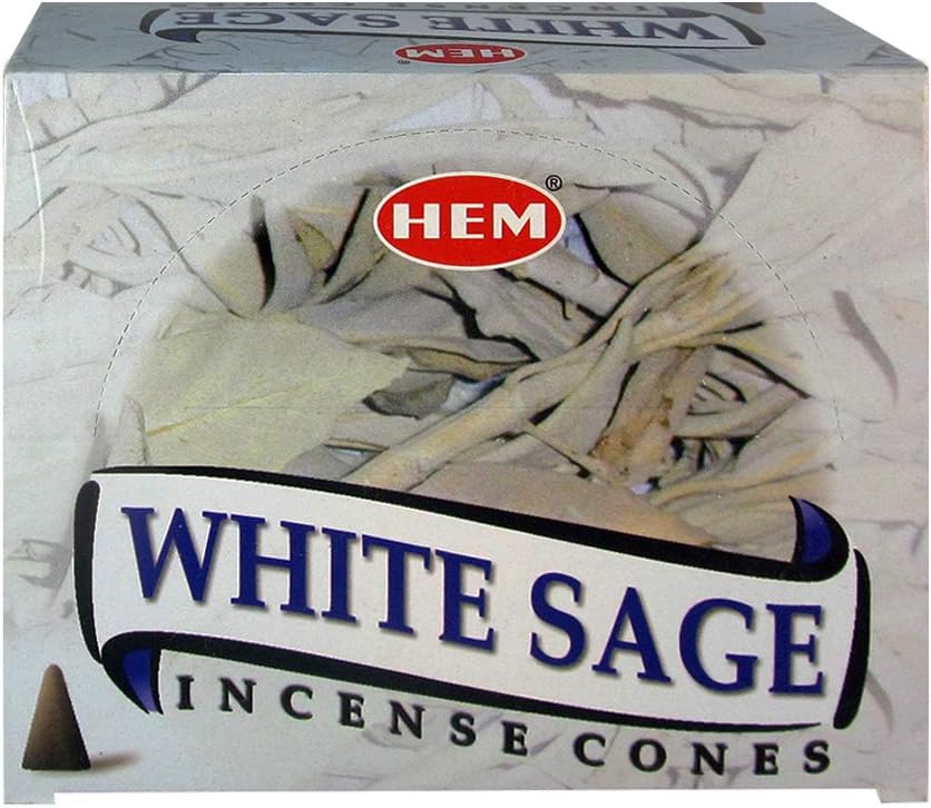 Hem White Sage Incense Cones - 120 Dhoop Cones Pack